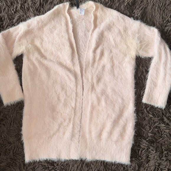 Pastel super soft open pink cardigan size small - Picture 5 of 9
